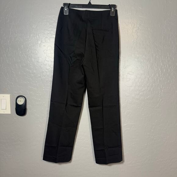 Mango Straight Cropped Trousers with Jewel Buttons, Black, 2 - Picture 2 of 5